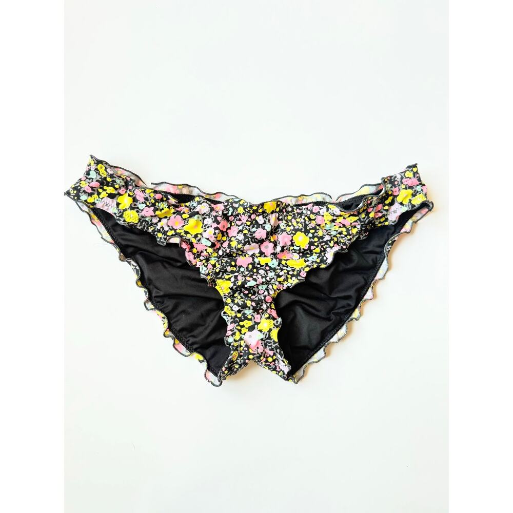 Victoria's Secret Floral Ruffle Cheeky Bikini Bottom Medium